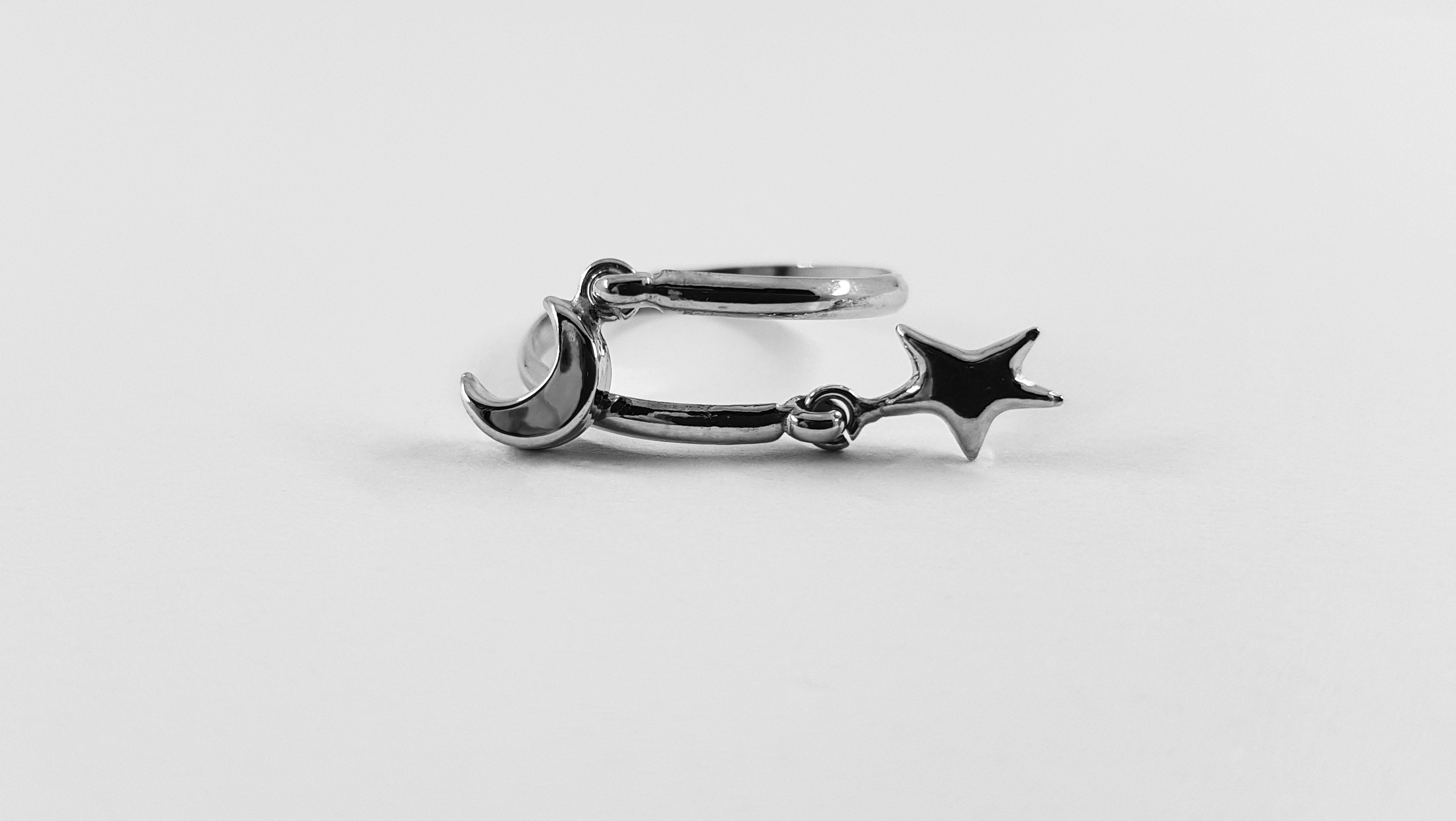 Anello in Argento  925 con Luna e Stella