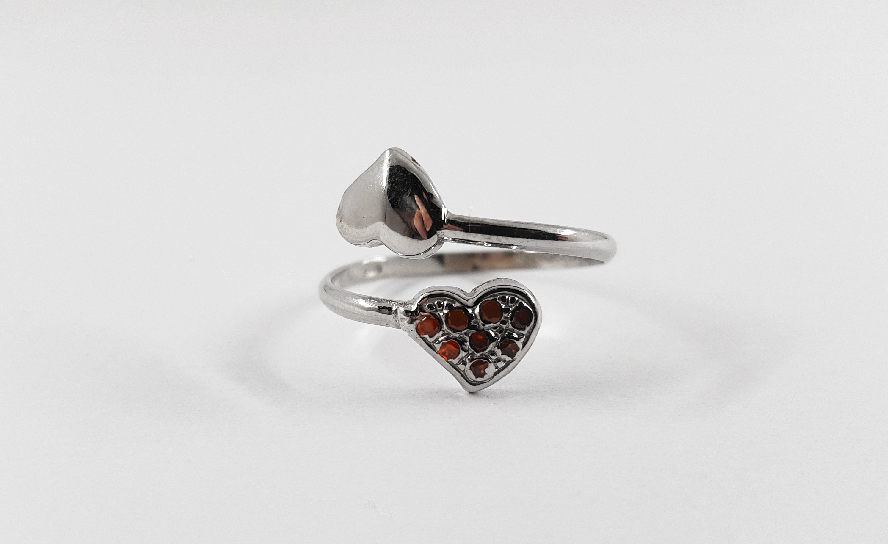 Anello in Argento 925 Cuore con Zirconi