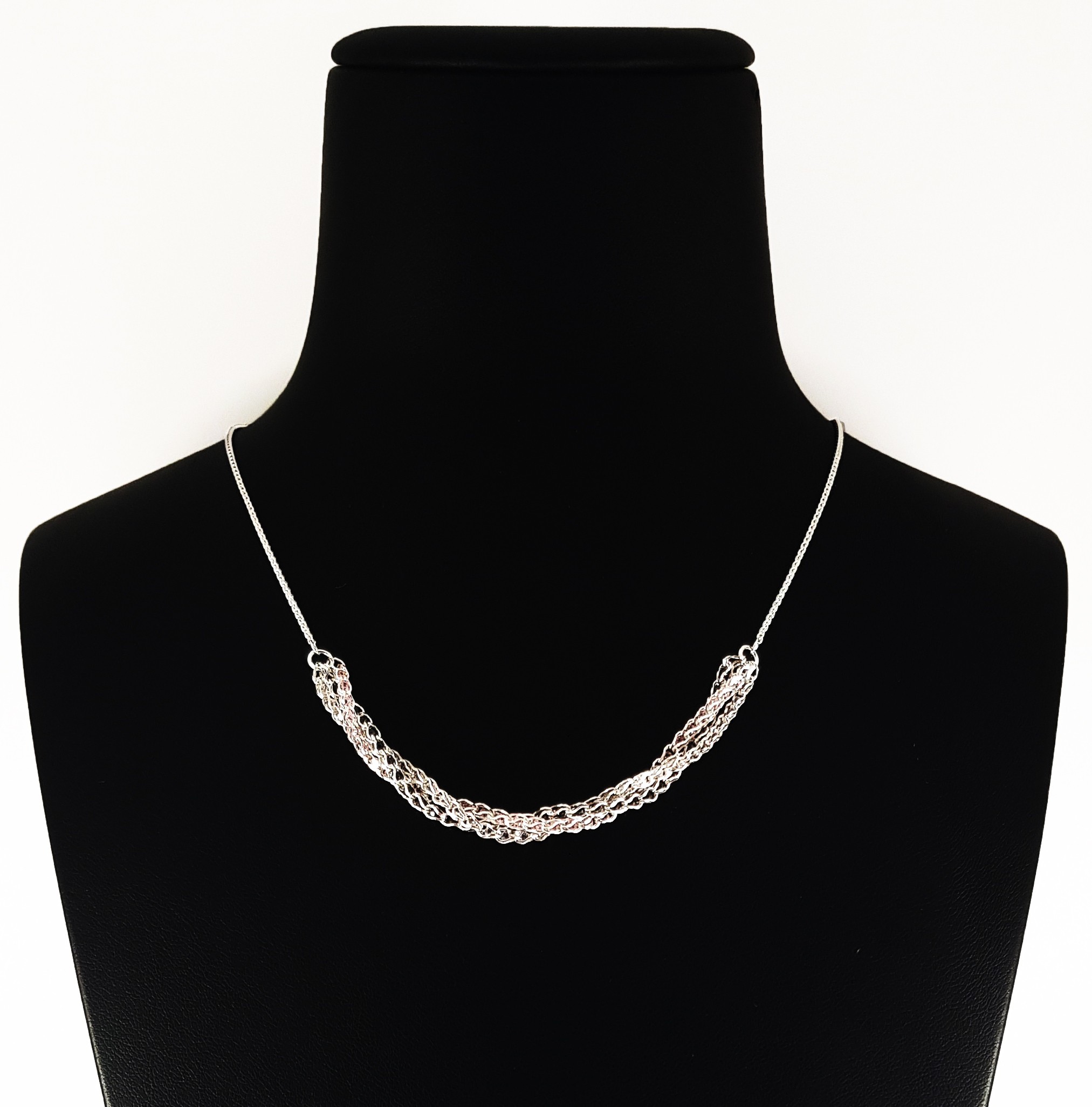 Collana in Argento 925 con centrale tricolore