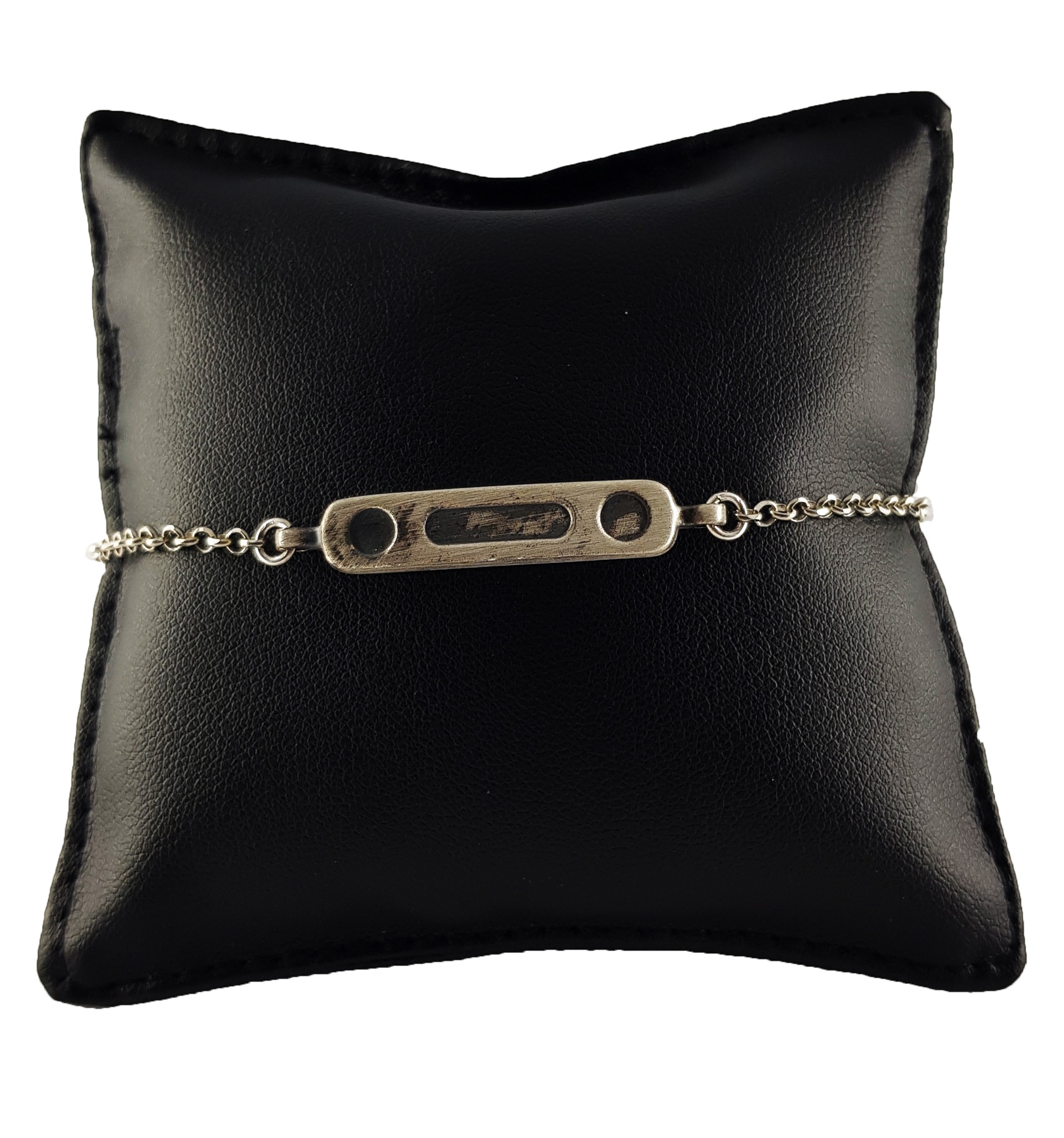 Bracciale Uomo in Argento 925 con Targa Lavorata 