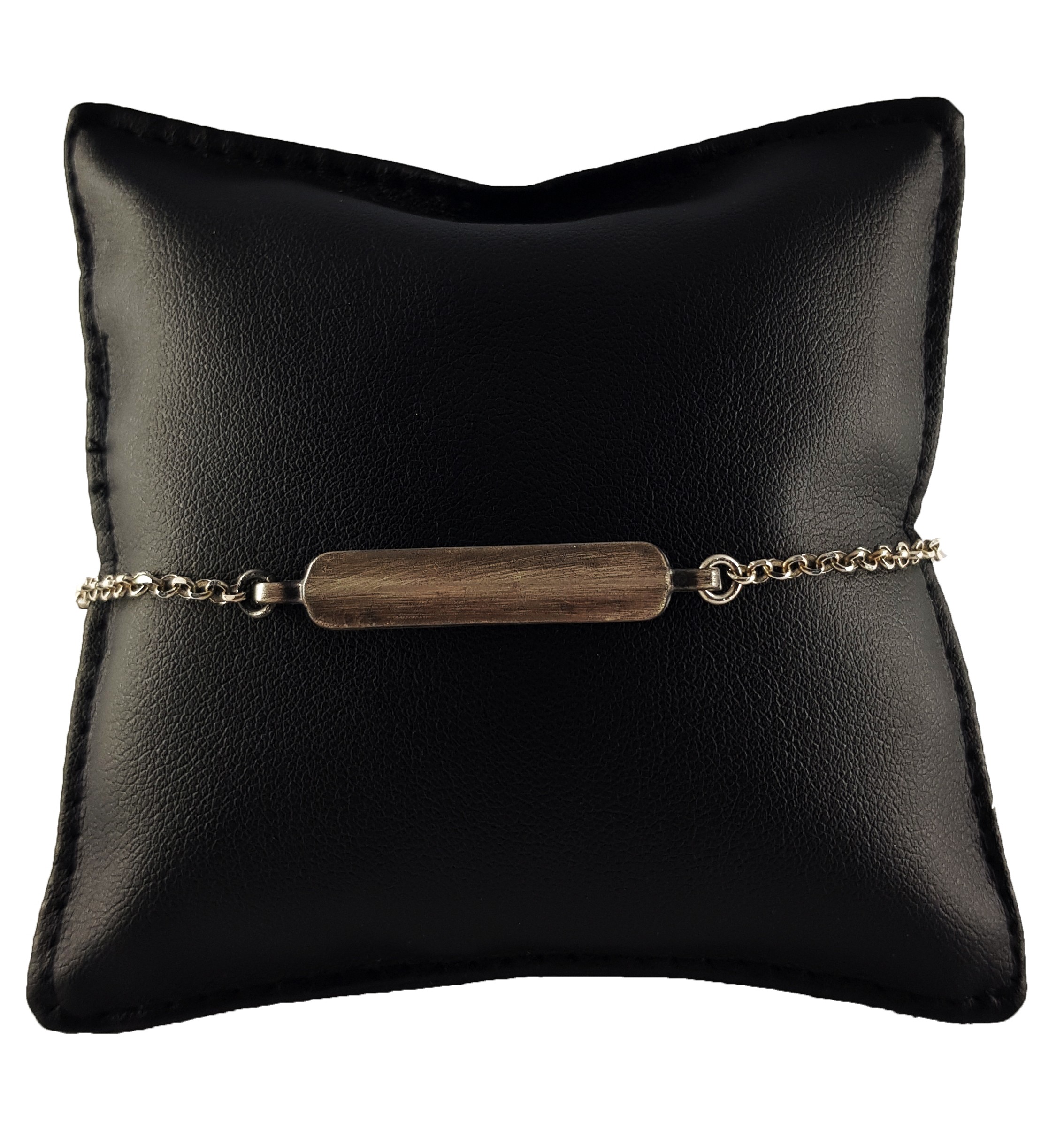 Bracciale Uomo in Argento 925 con targa Liscia