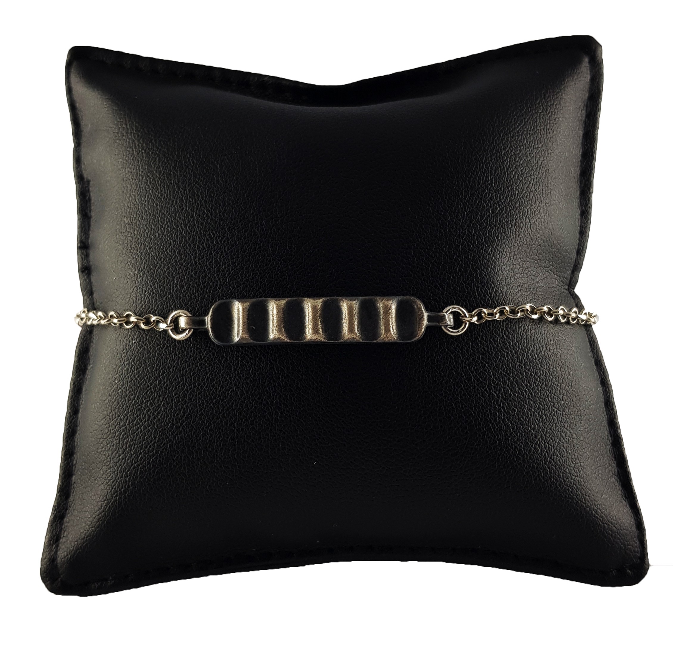 Bracciale Uomo in Argento 925 con Targa Lavorata 