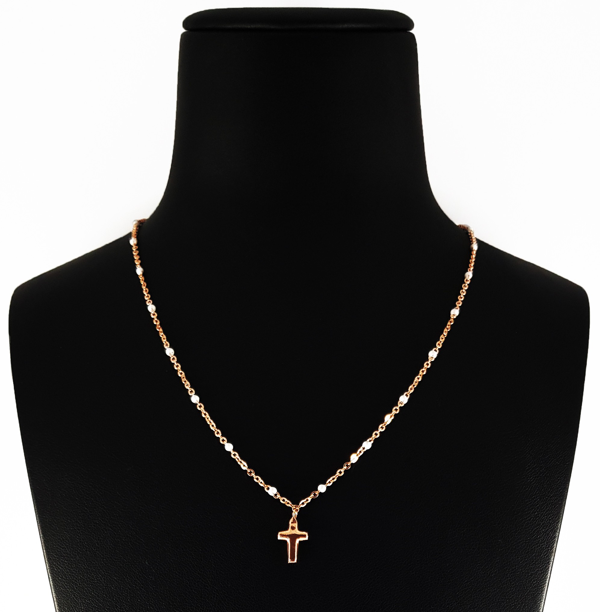 Collana Rosario in Argento 925 con Croce