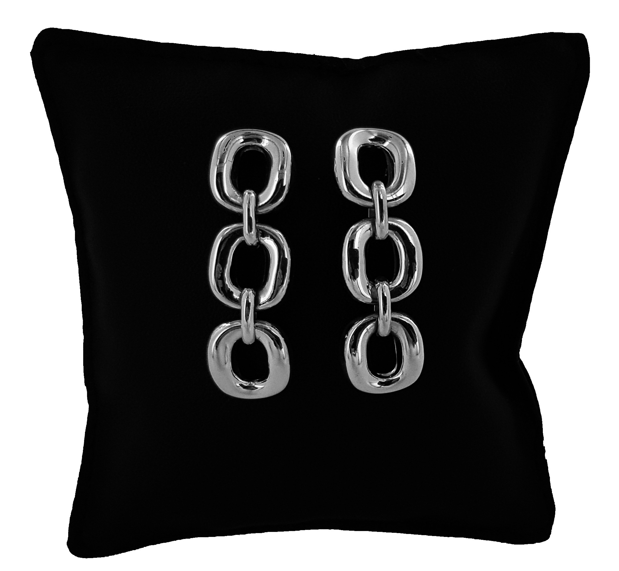 Orecchini in Argento 925 con Maglia Quadrata 