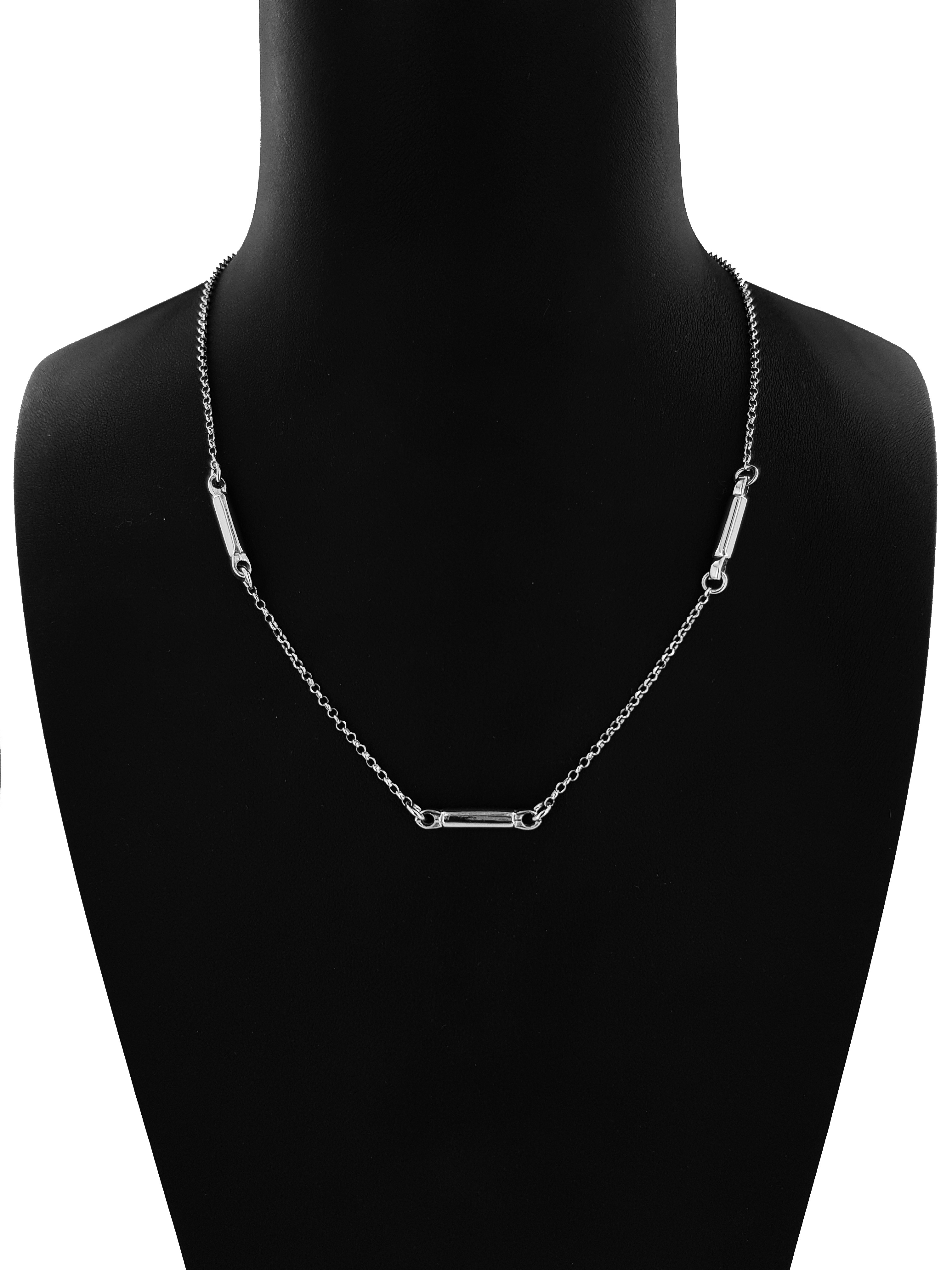 Collana Catena in Argento 925 con Elementi Geometrici
