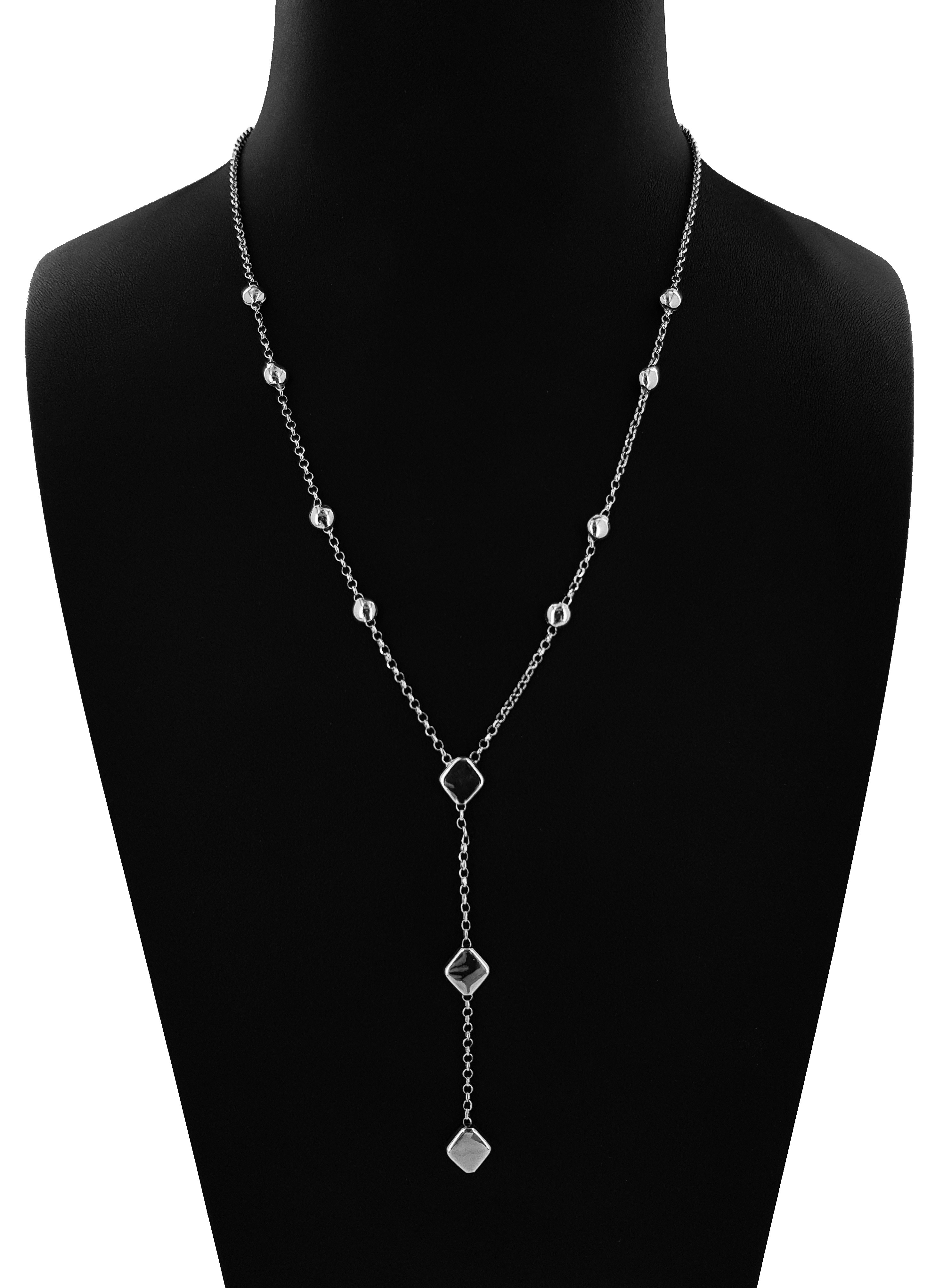 Collana in Argento 925 con Pendente a Rombo