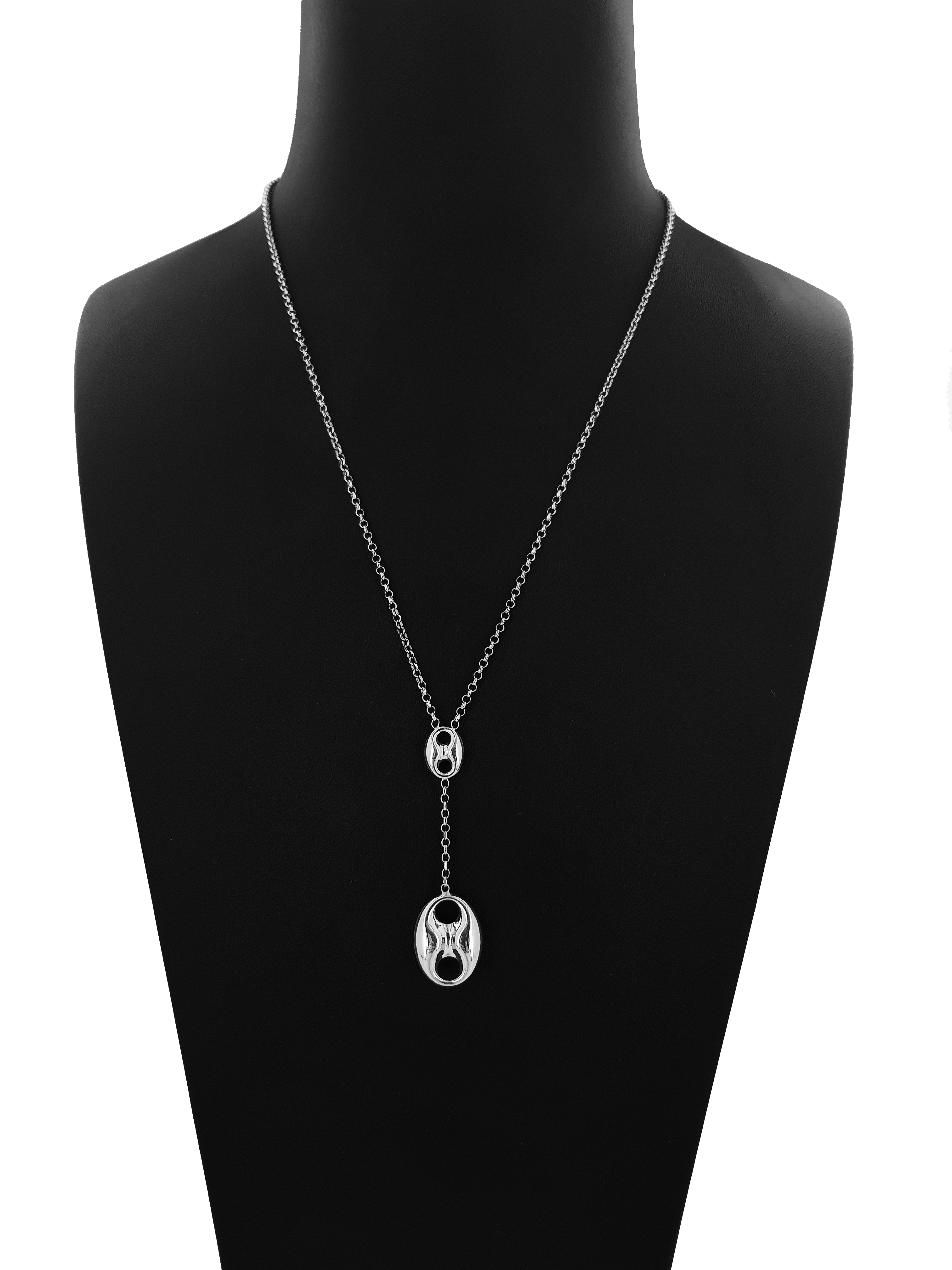 Collana Catena in Argento 925 con Maglie Marine 