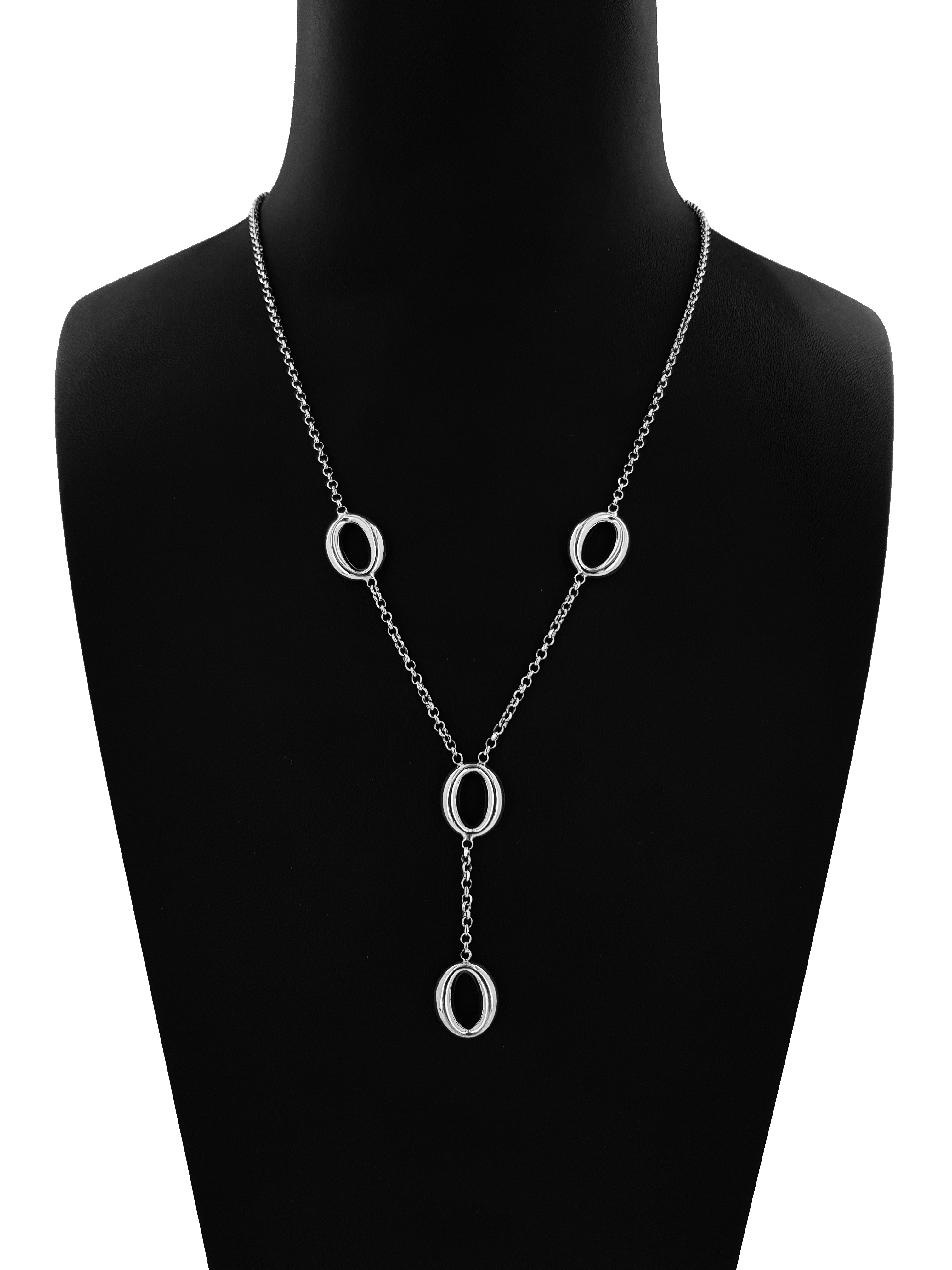 Collana Catena in Argento 925 con Pendente Maglia Rolò