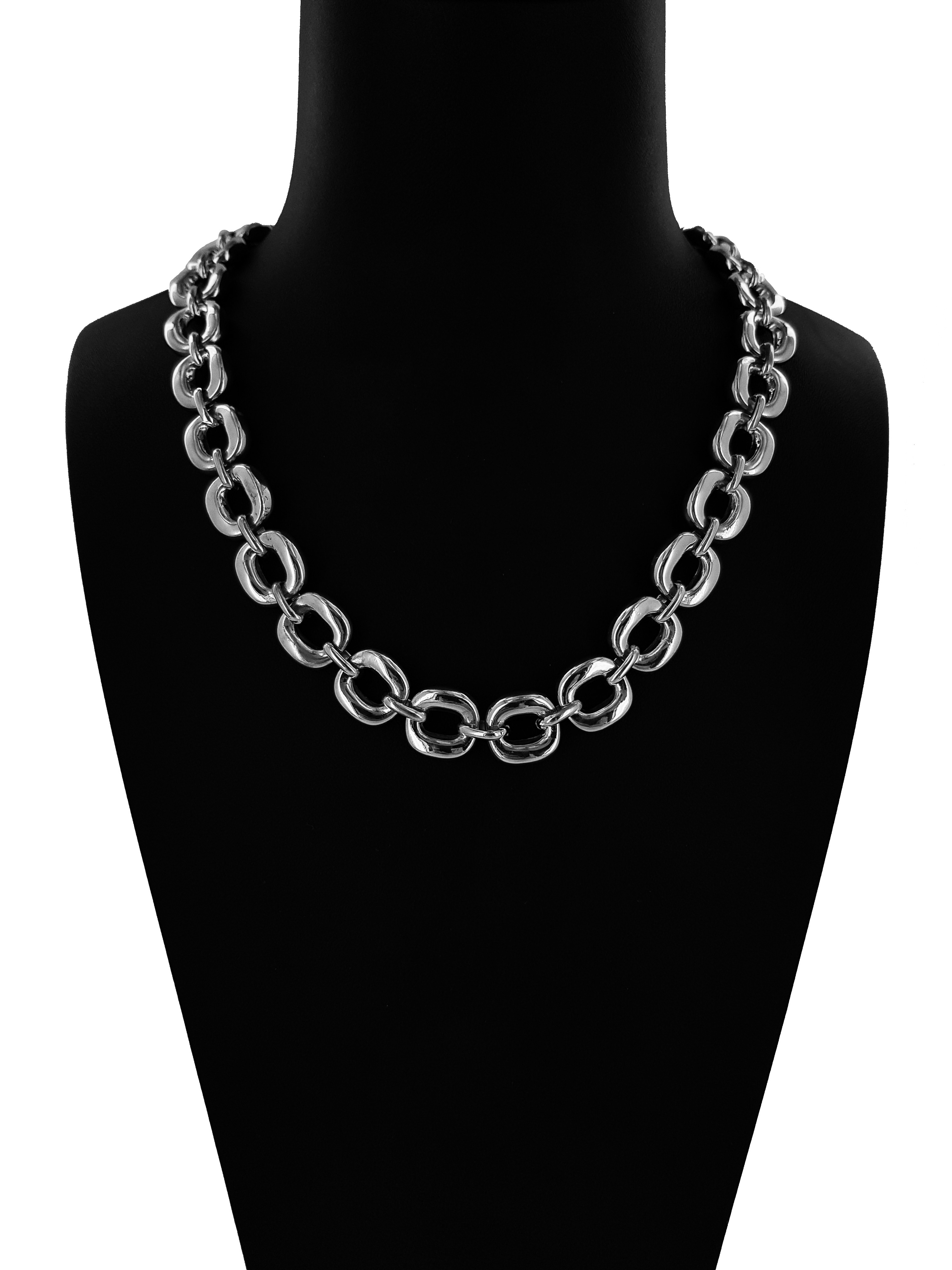 Collana in Argento 925 con Maglie Quadrate 