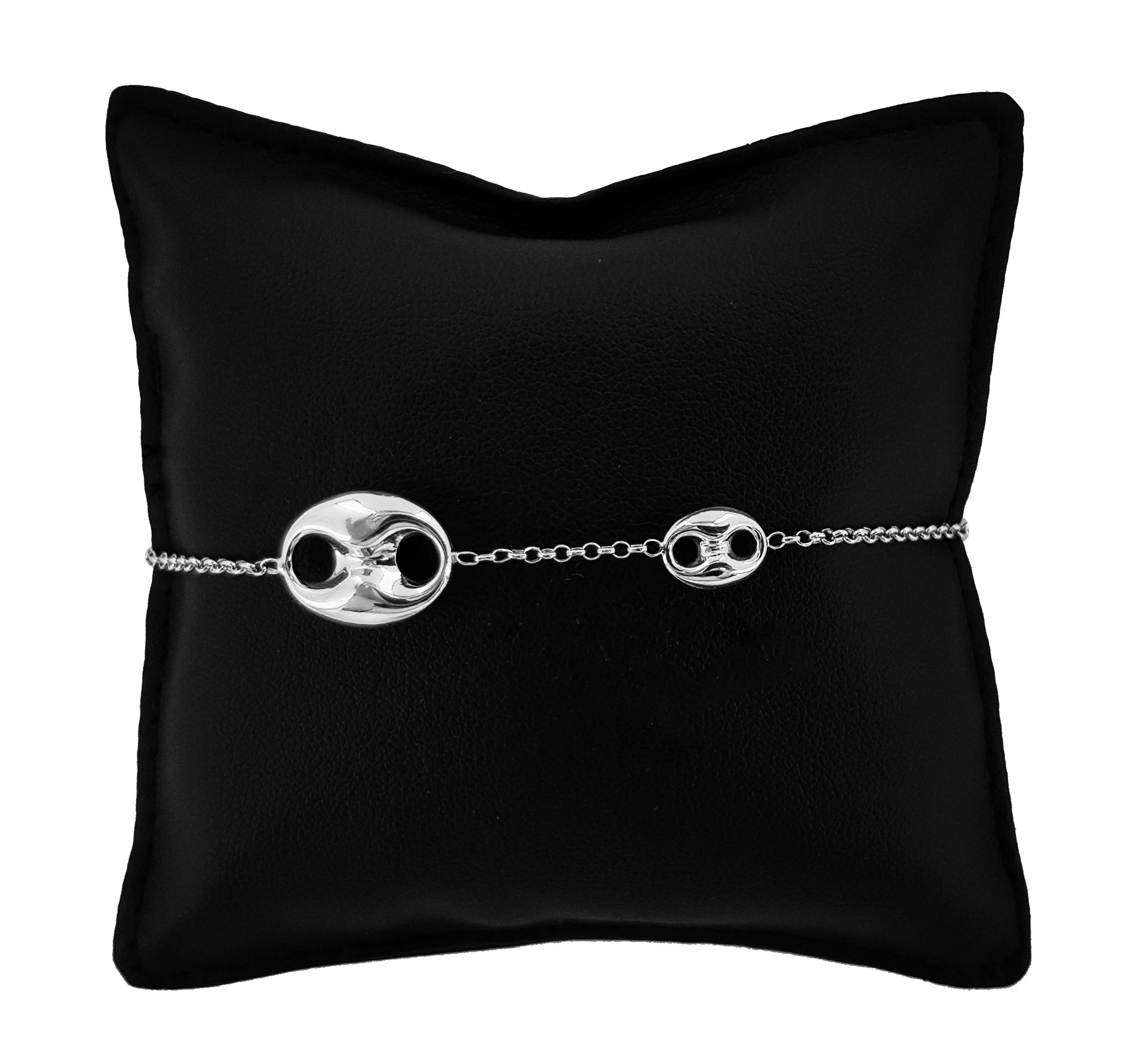 Bracciale Catena in Argento 925 con Maglia Marina Doppia