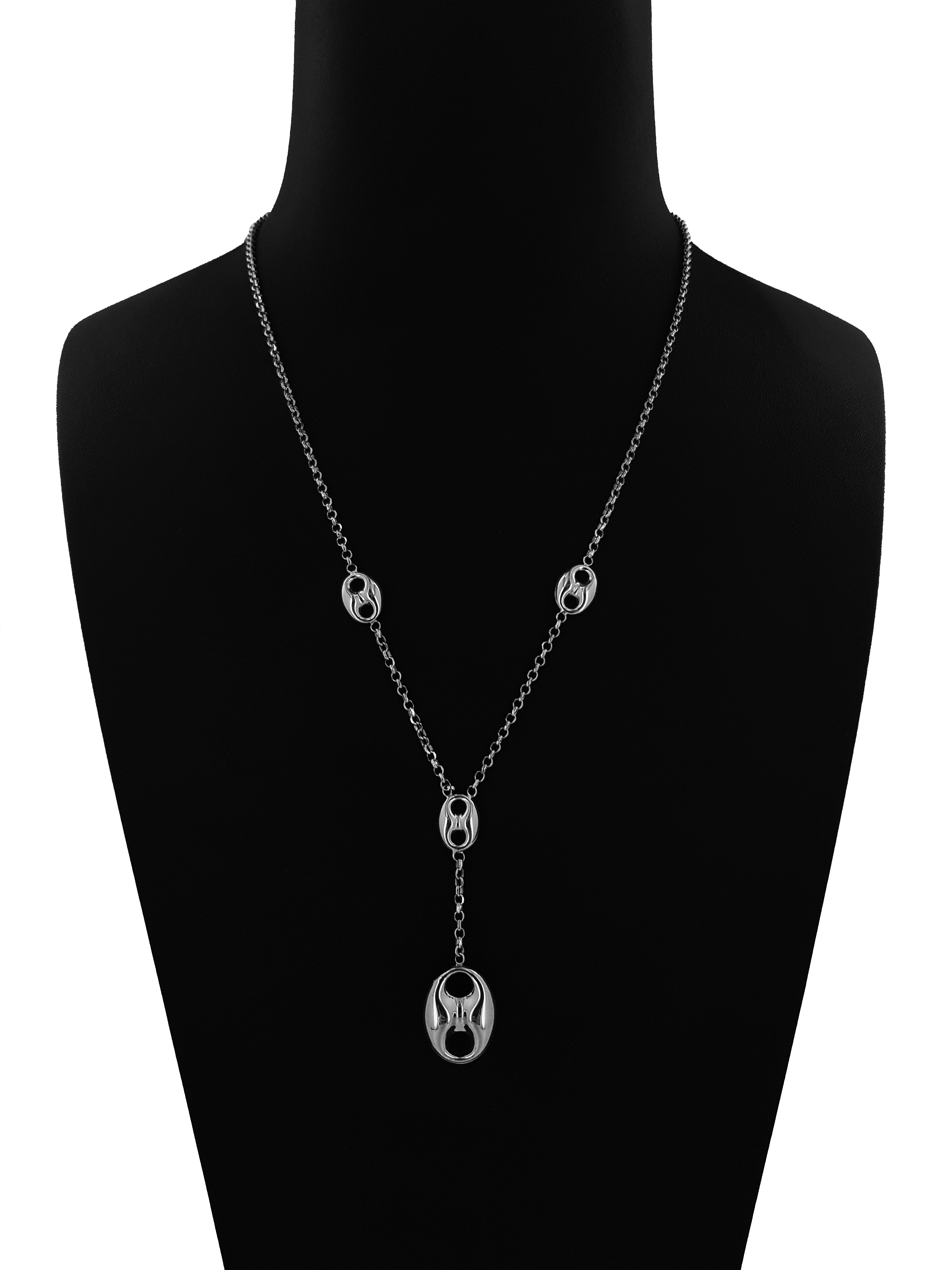 Collana in Argento 925 con Maglie Marine