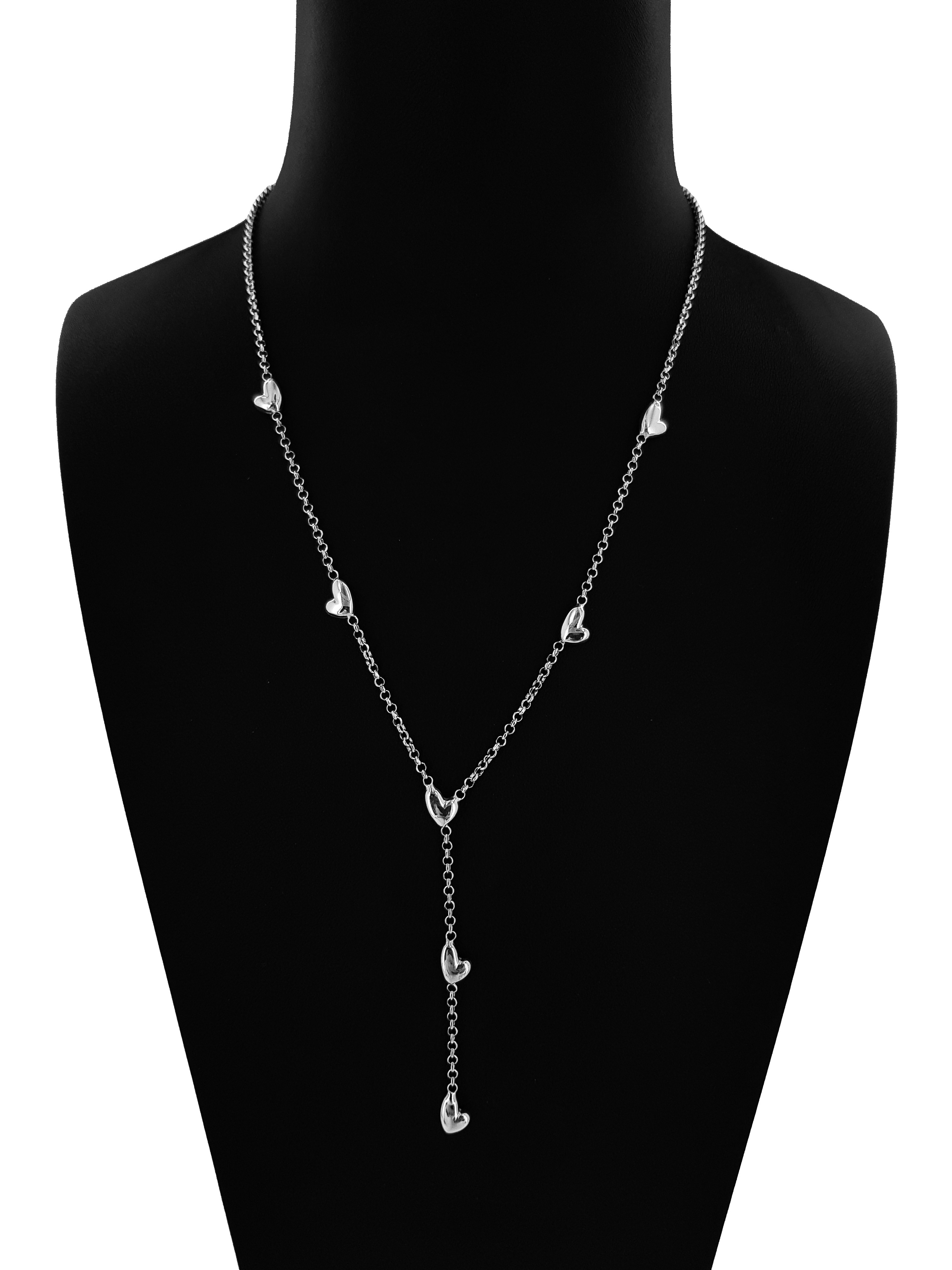 Collana in Argento 925 con Pendente Cuori