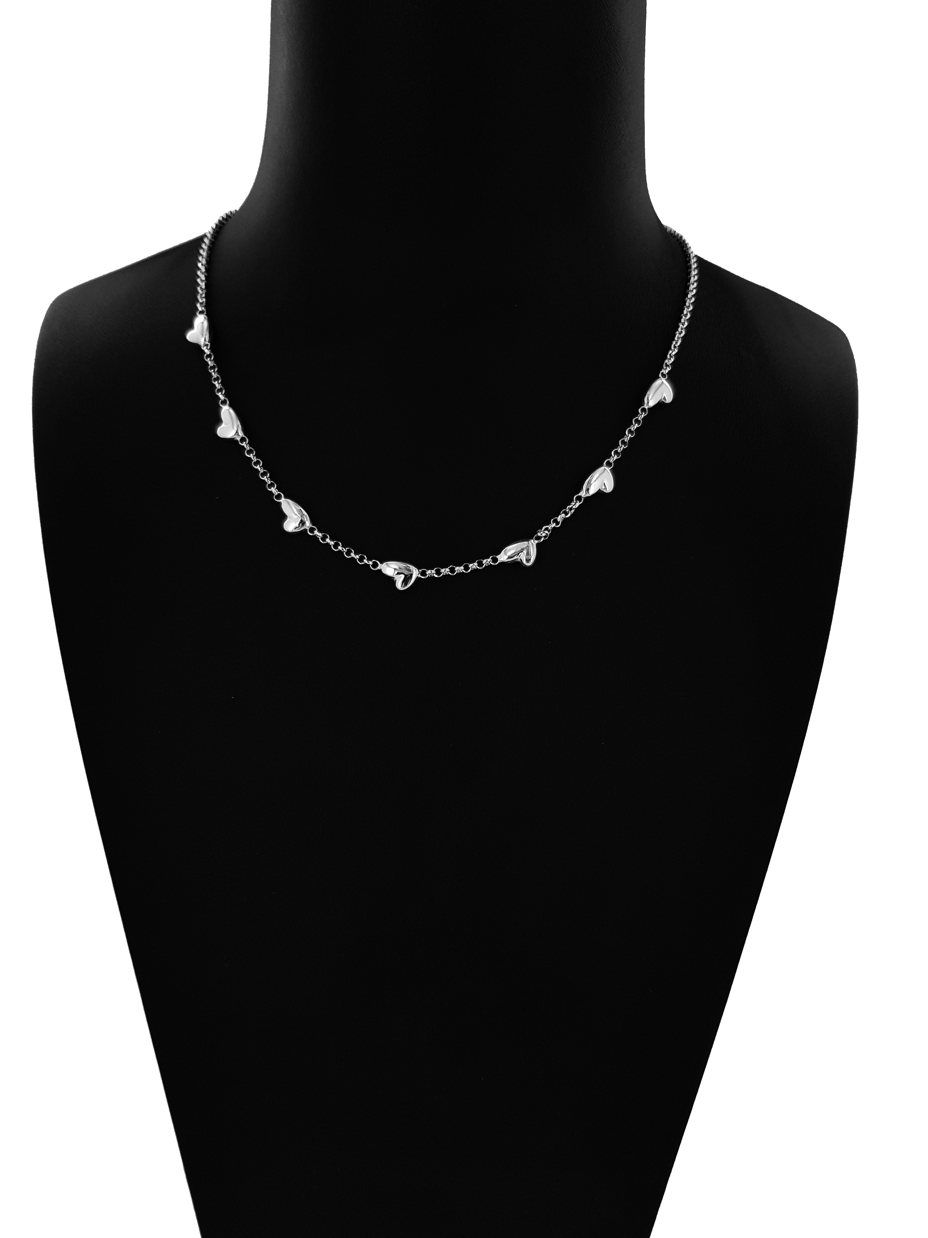 Collana in Argento 925 con Cuori