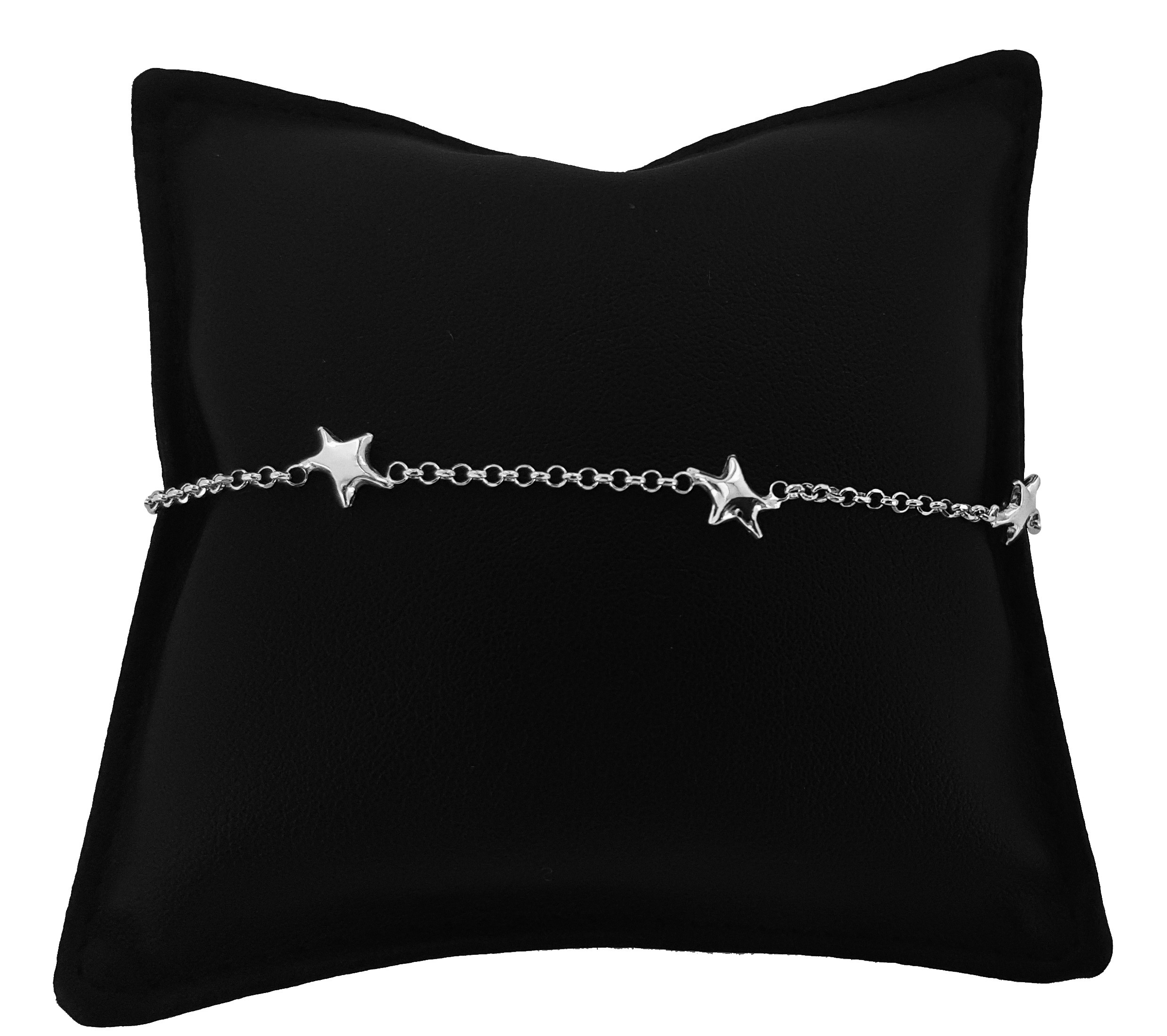 Bracciale Catena in Argento 925 con Quattro Stelle