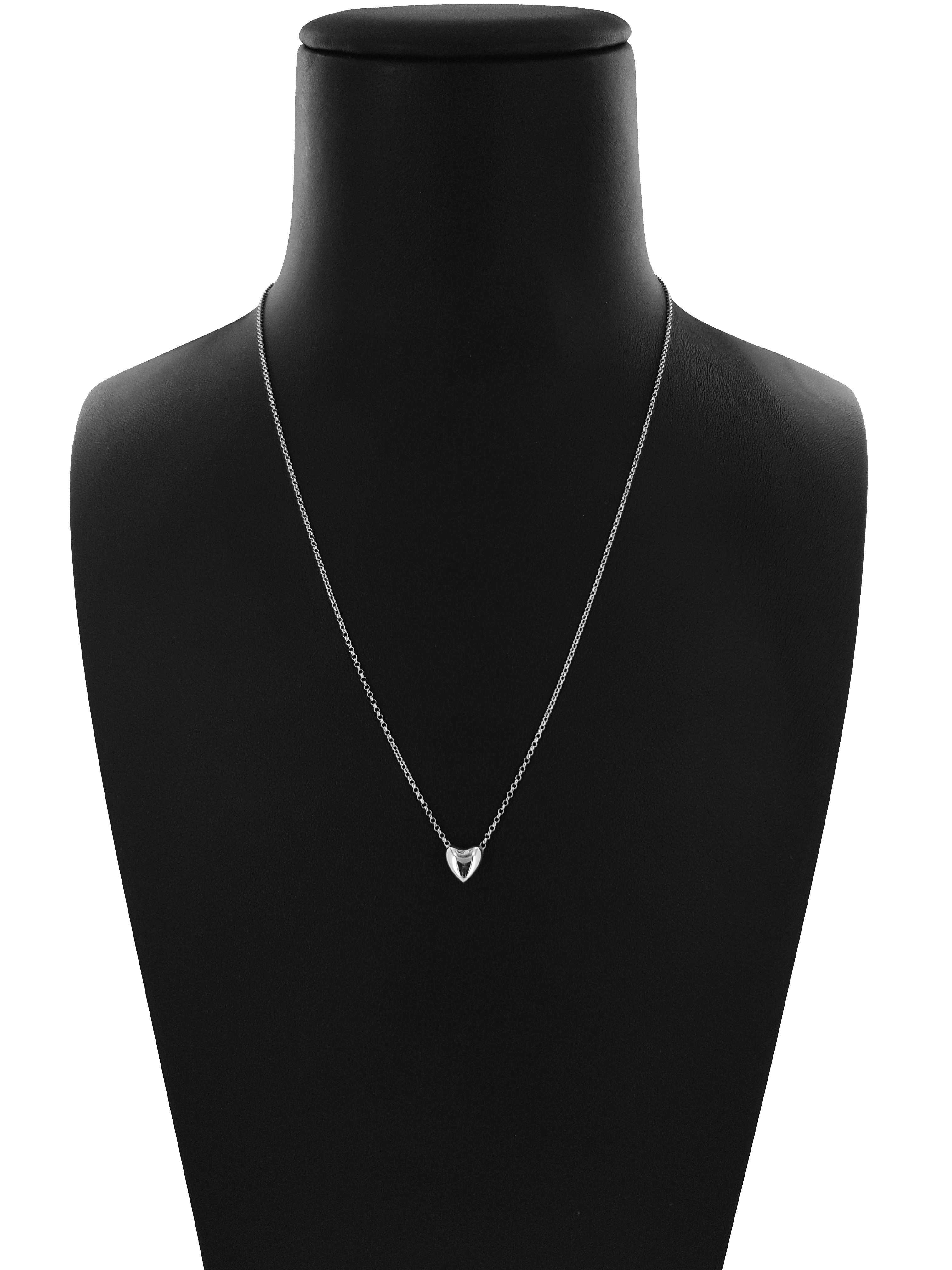 Collana Catena Minimal in Argento 925 con Cuore