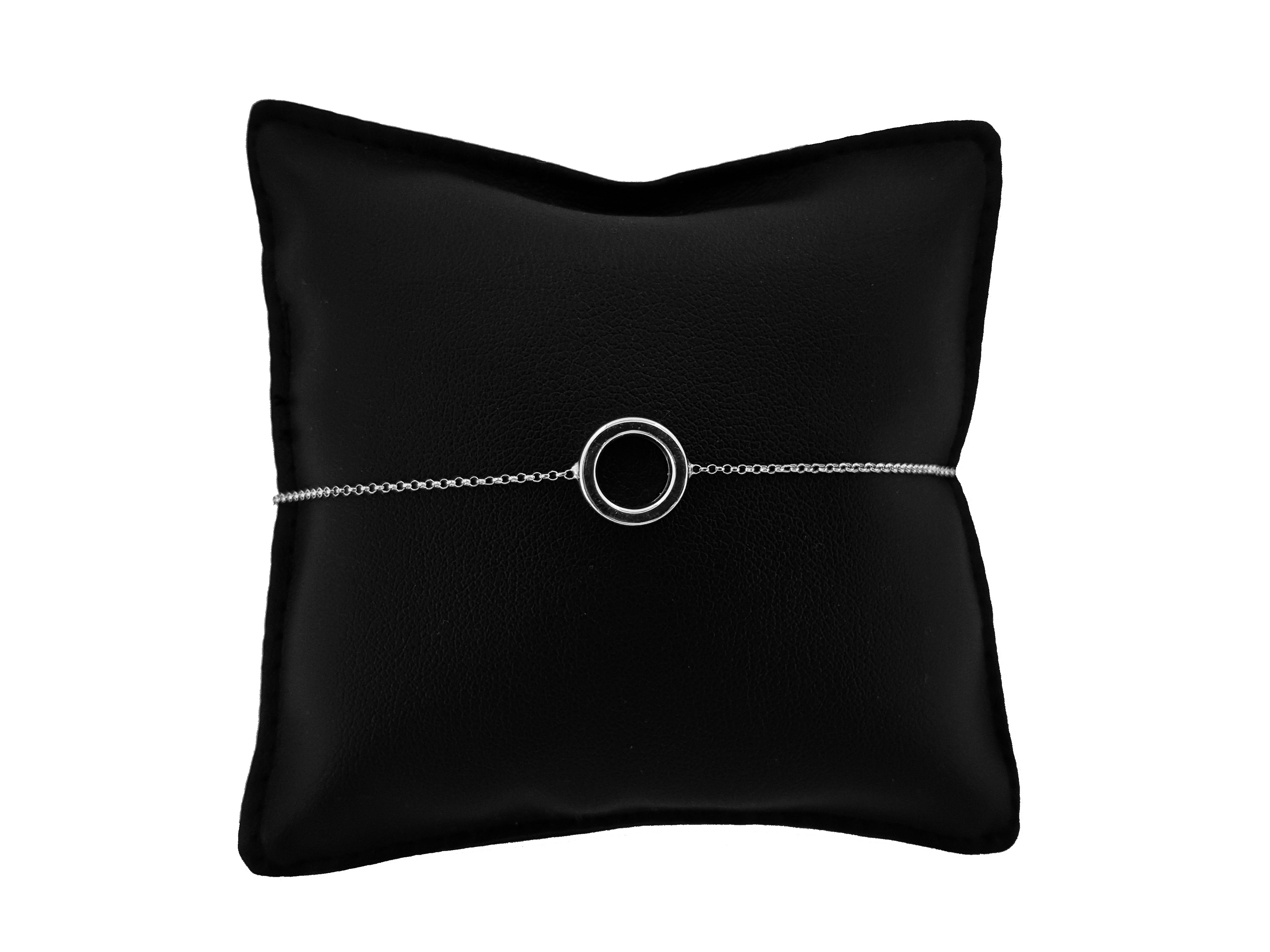 Bracciale Catena Minimal in Argento 925 con Cerchio