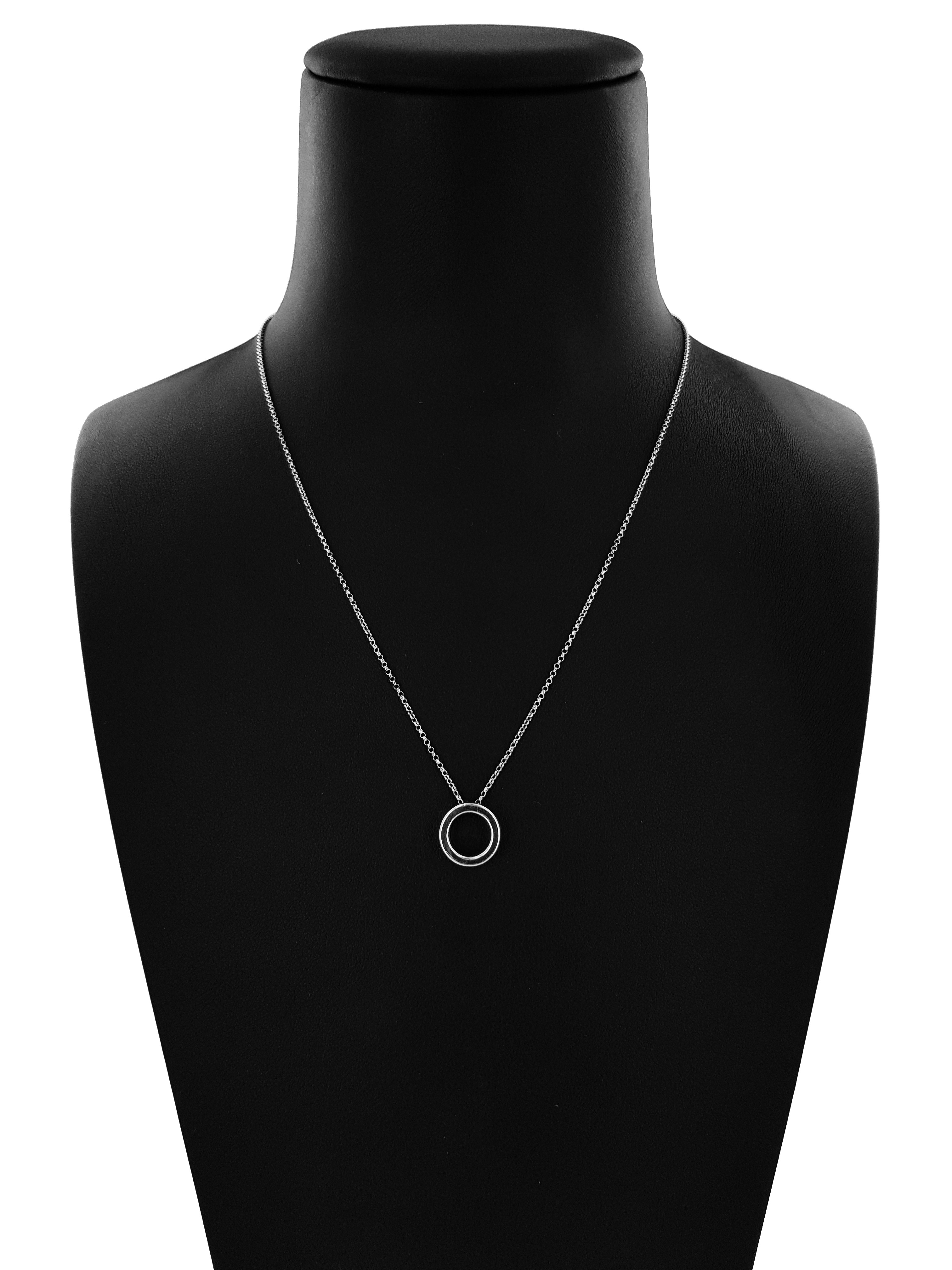 Collana Catena Minimal in Argento 925 con Cerchio