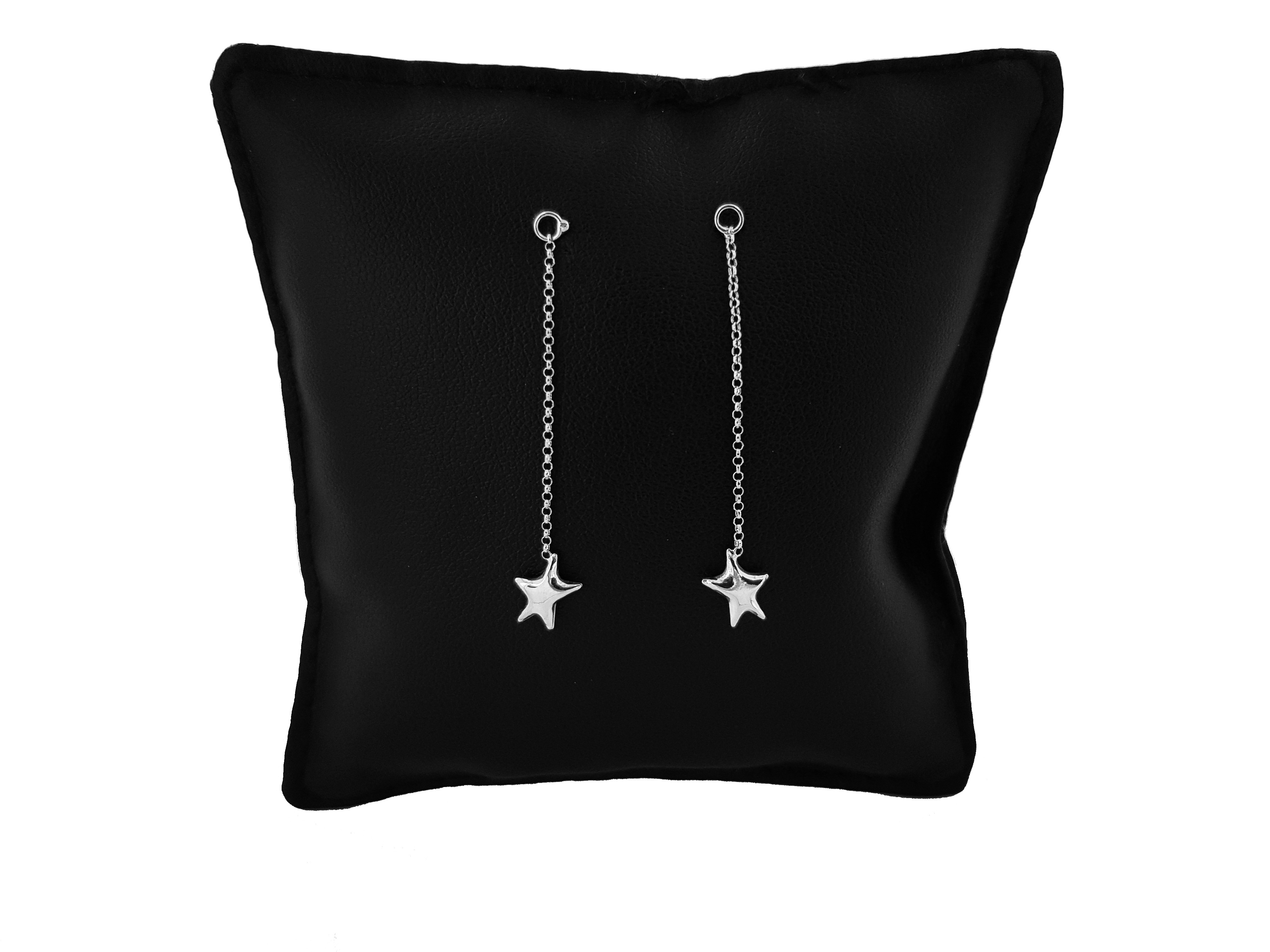 Orecchini Catena Minimal in Argento 925 con Stella
