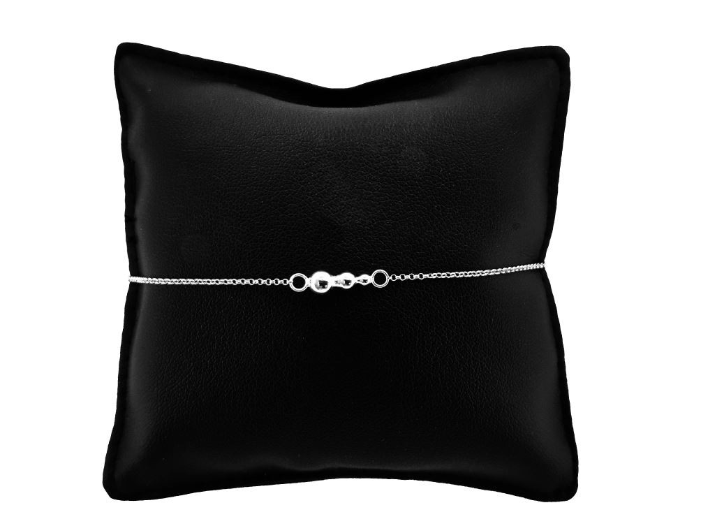 Bracciale Catena Minimal in Argento 925 con Elemento Tris