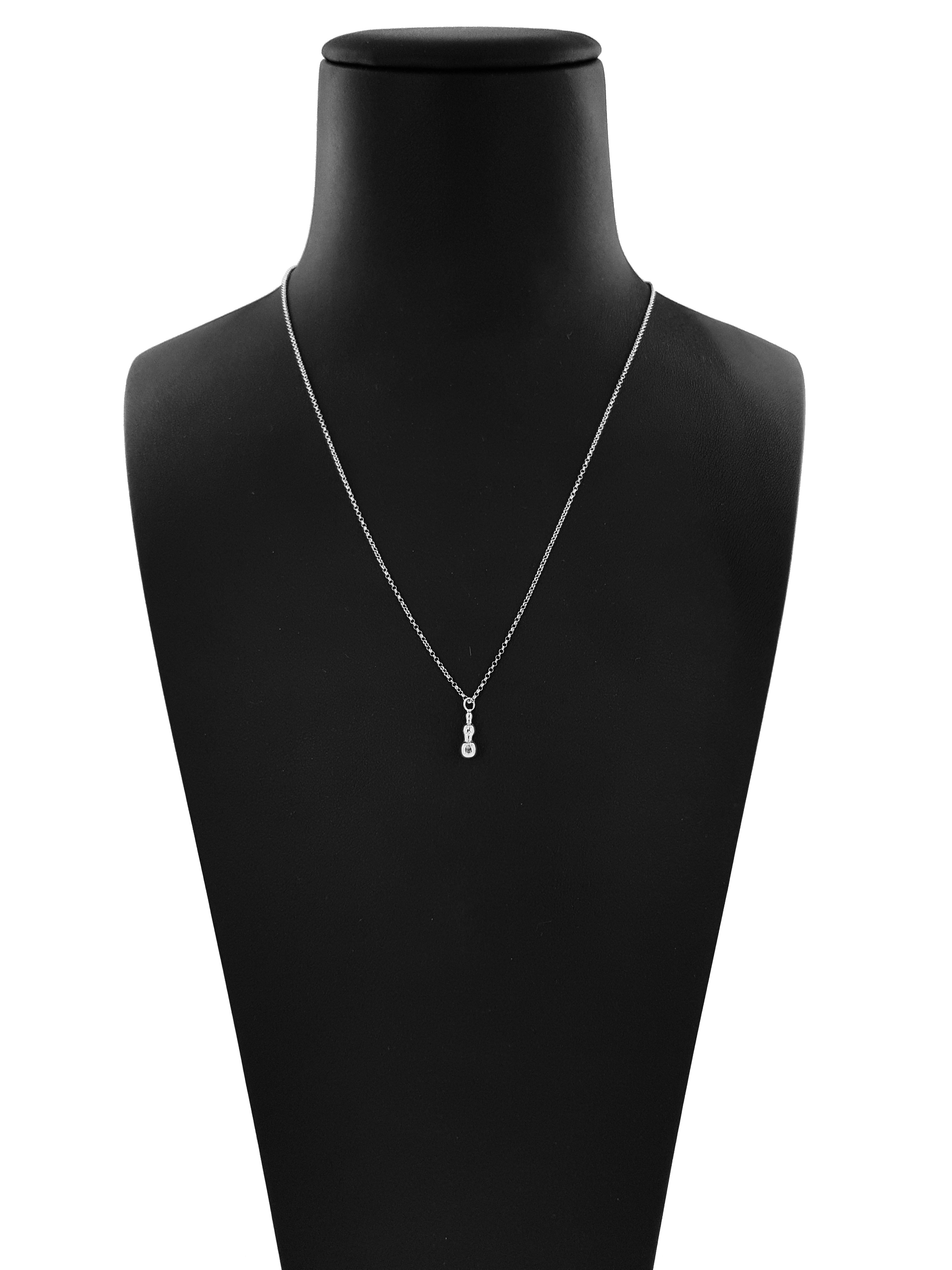 Collana Catena Minimal in Argento 925 con Pendente Tris