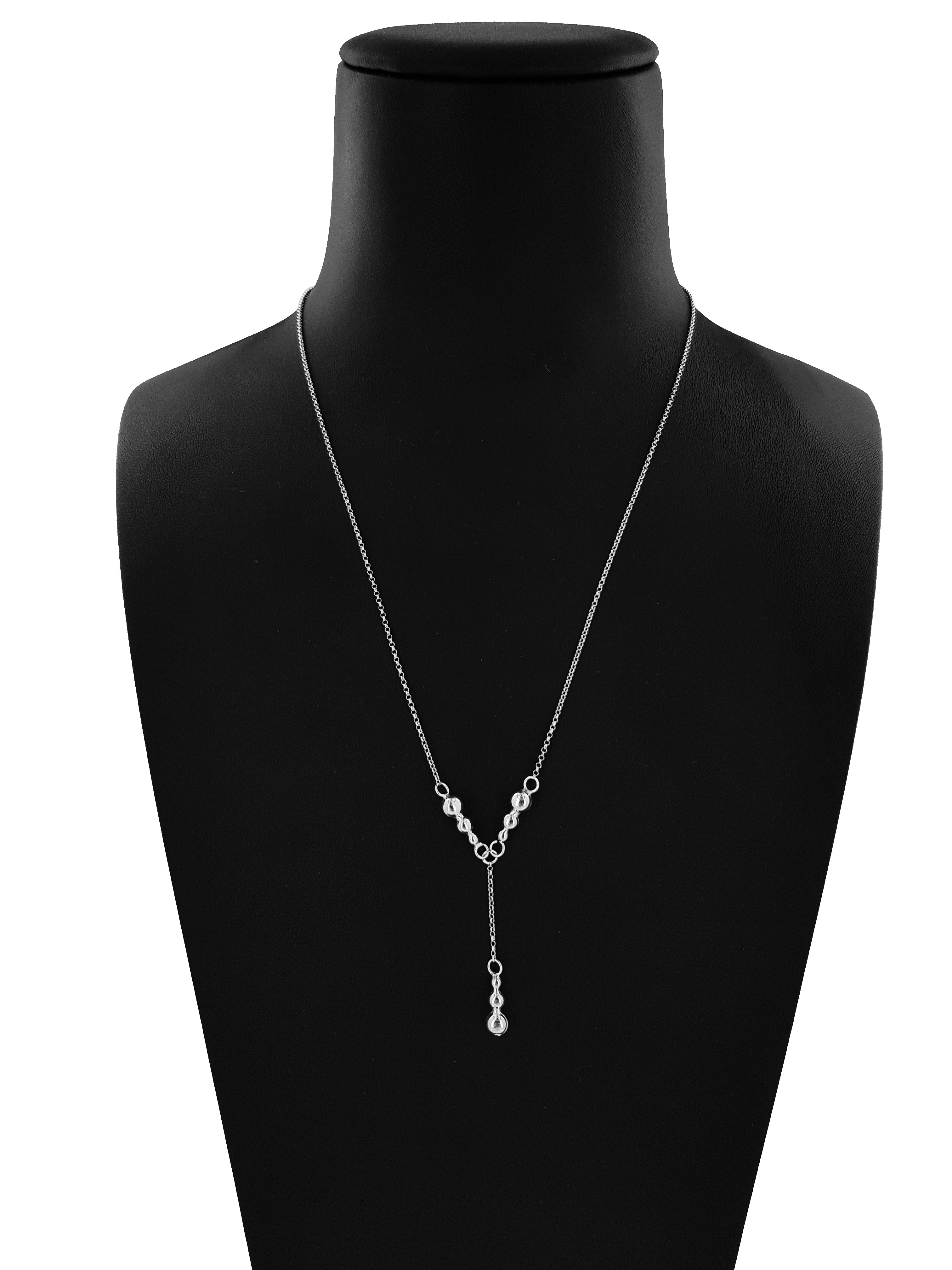 Collana Catena Minimal in Argento 925 con Pendente Tris