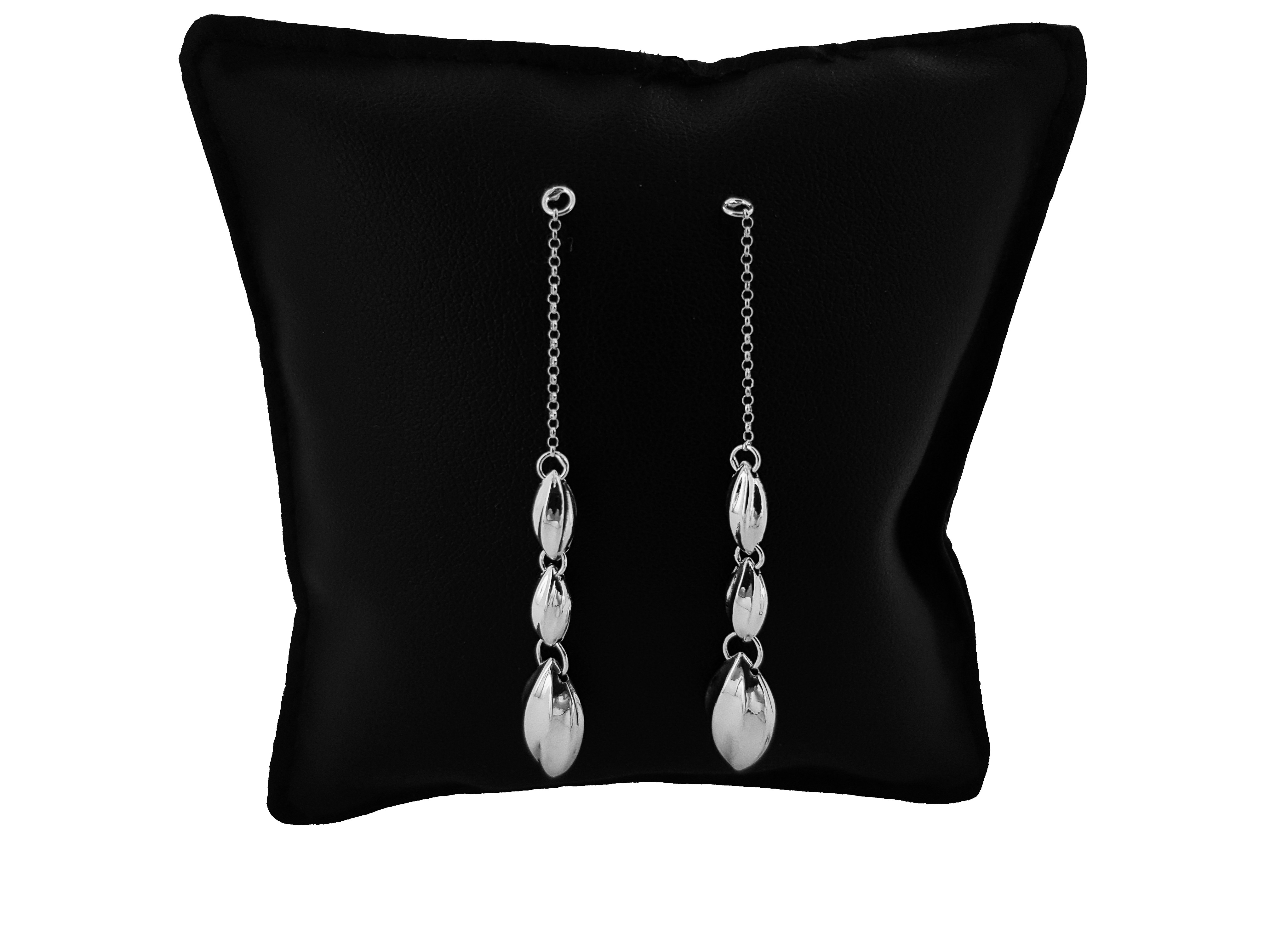 Orecchini Catena Minimal in Argento 925 con Pigne
