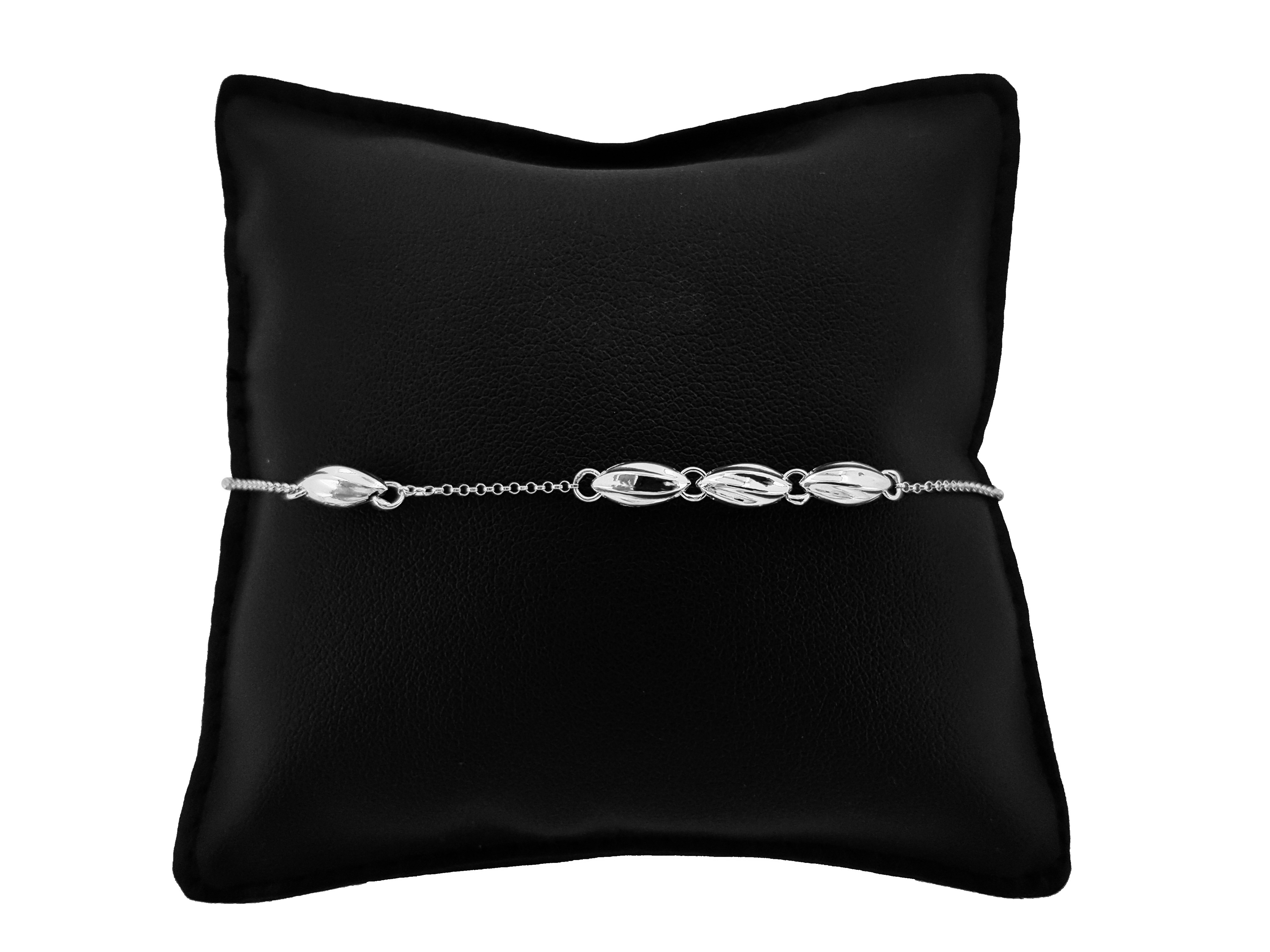 Bracciale Catena Minimal in Argento 925 con Pigne 
