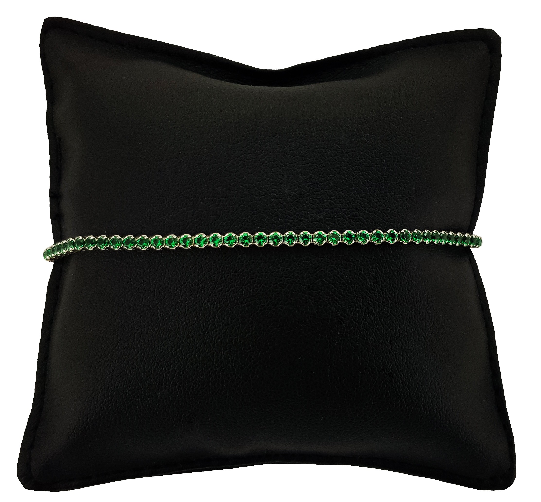 Bracciale Tennis Verde in Argento 925