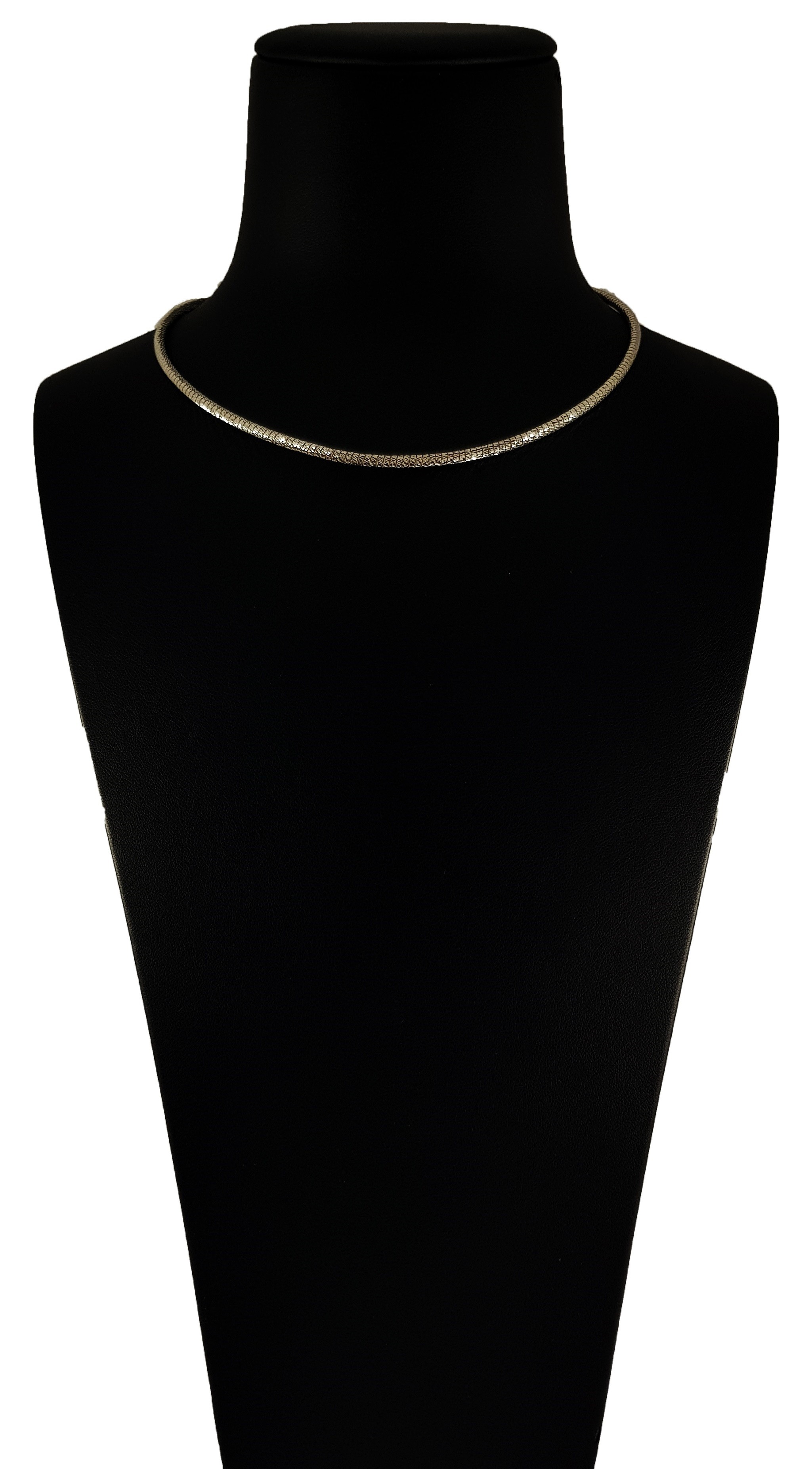 Collana Tubo flex Bianca in Argento 925