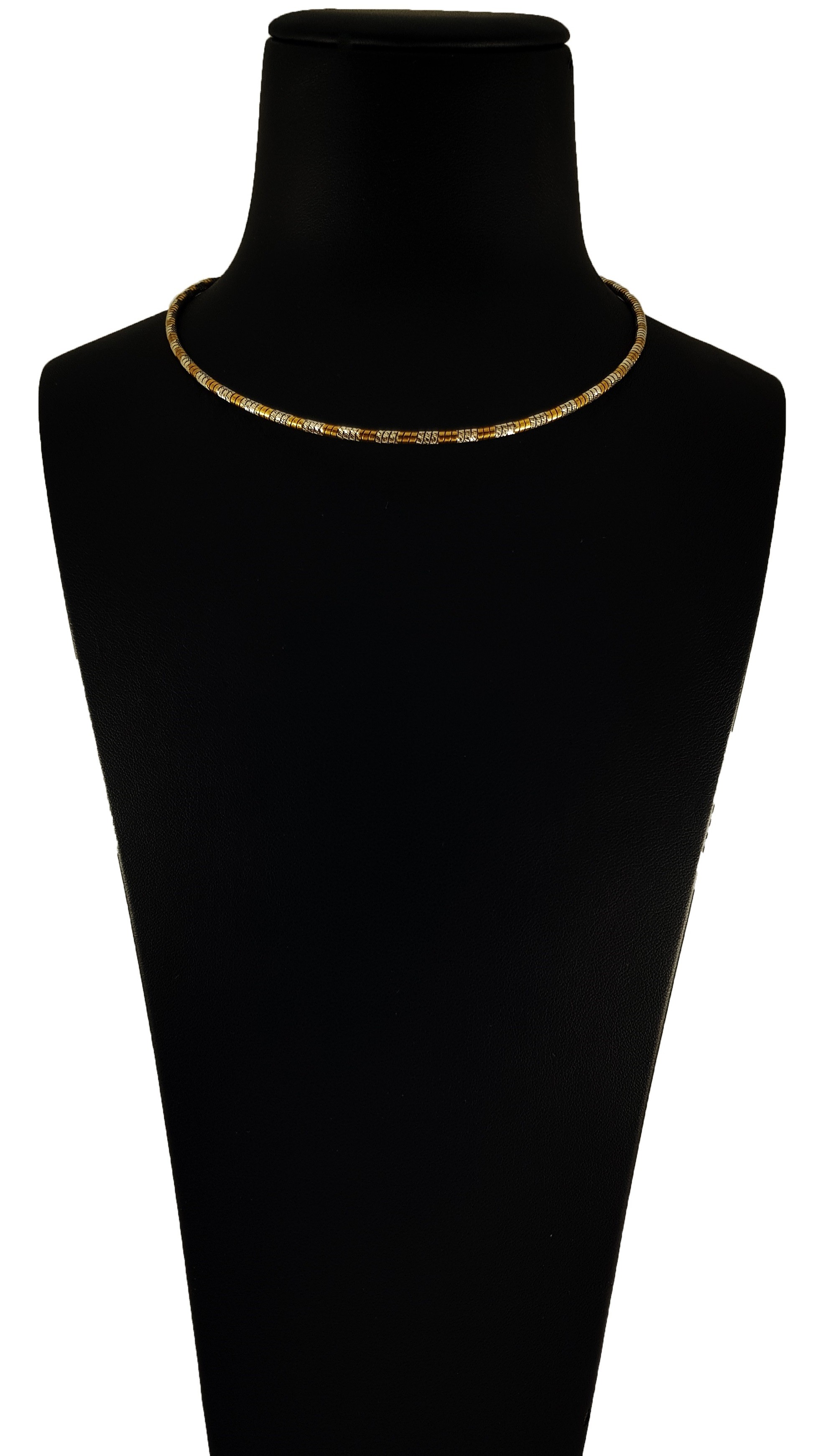 Collana Tubo flex Gialla in Argento 925