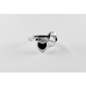 Anello in Argento 925 con Cuore e Luna