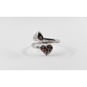 Anello in Argento 925 Cuore con Zirconi