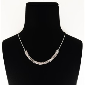Collana in Argento 925 con centrale tricolore