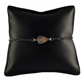 Bracciale Uomo in Argento 925 con Scudo Lavorato