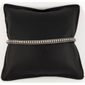 Bracciale Tennis in Argento 925 Galvanica Rodio Nero