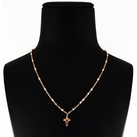 Collana Rosario in Argento 925 con Croce