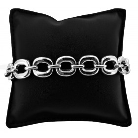 Bracciale in Argento 925 con Maglie Quadrate Piccole