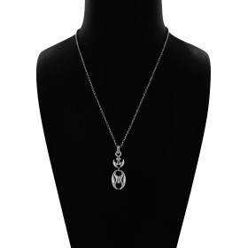 Collana in Argento 925 con Pendente ad Ancora e Maglia Marina