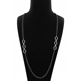 Collana Lunga in Argento 925 con Maglia Rolò