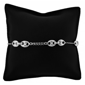 Bracciale Catena in Argento 925 con Maglie Marine
