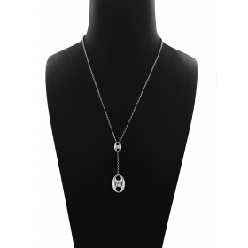 Collana Catena in Argento 925 con Maglie Marine 