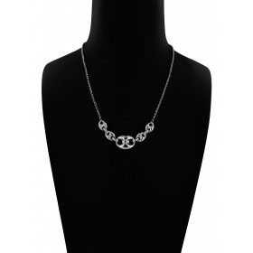 Collana Catena in Argento 925 con Maglie Marine