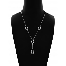 Collana Catena in Argento 925 con Pendente Maglia Rolò