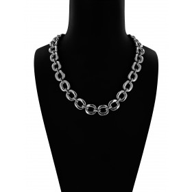 Collana in Argento 925 con Maglie Quadrate 