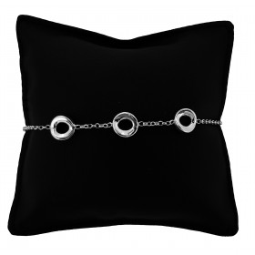 Bracciale Catena in Argento 925 con Maglie Tonde Ondulate