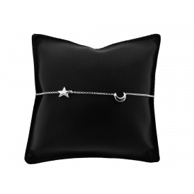 Bracciale Catena Minimal in Argento 925 Luna e Stella