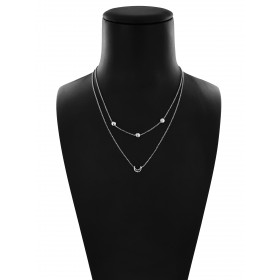 Collana Catena Minimal in Argento 925 Doppia