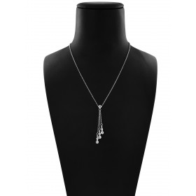 Collana Catena Minimal in Argento 925 con Pendenti Tris